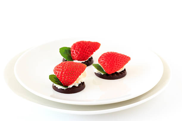 istock fruits on the chocolate with whipped cream 509614544