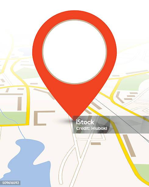Map Background With Pin Pointer Stock Illustration - Download Image Now - PIN Entry, Map, Direction