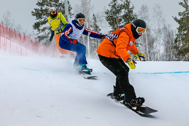 Free Stock Photo of Man Riding Snowboard Down Ramp | Download Free ...