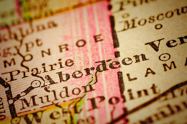 istock Aberdeen, Mississippi on an Antique map 509618628