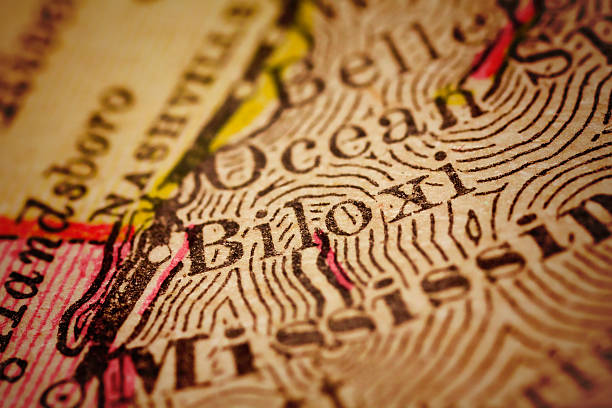 istock Biloxi, Mississippi on an Antique map 509618910