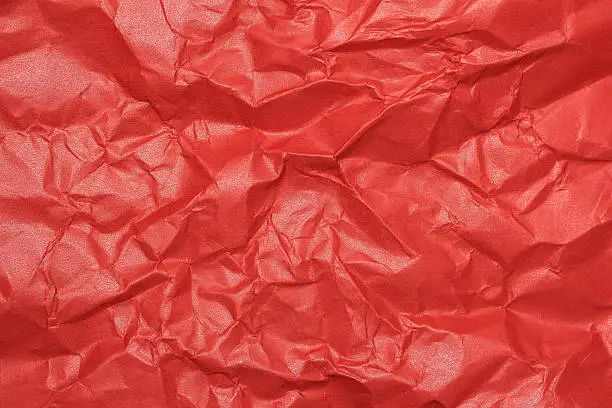 wrinkled red gloss paper texture background