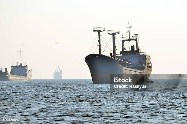 Tanker Stock Photo - Download Image Now - Aerial View, Barge, Blue