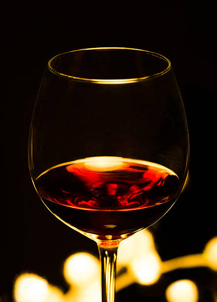 istock Red wine in the beautiful glass. Romantic gift. 509626053