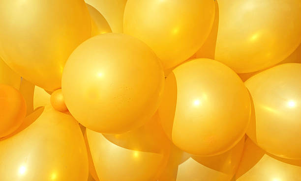 balony tło żółty - yellow balloon zdjęcia i obrazy z banku zdjęć