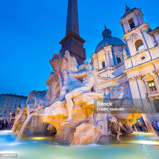 Navona Square In Rome Italy Stock Photo - Download Image Now - Ancient, Architecture, Art