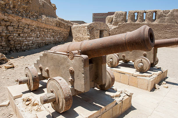 istock Old cannons at a roman fort 509629233