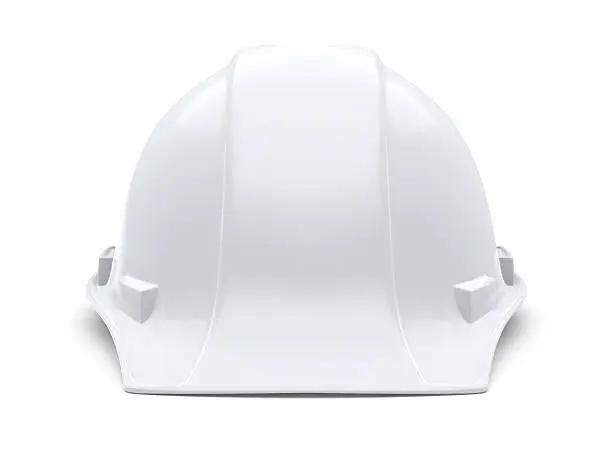 3d render White Hard hat (isolated on white and clipping path)