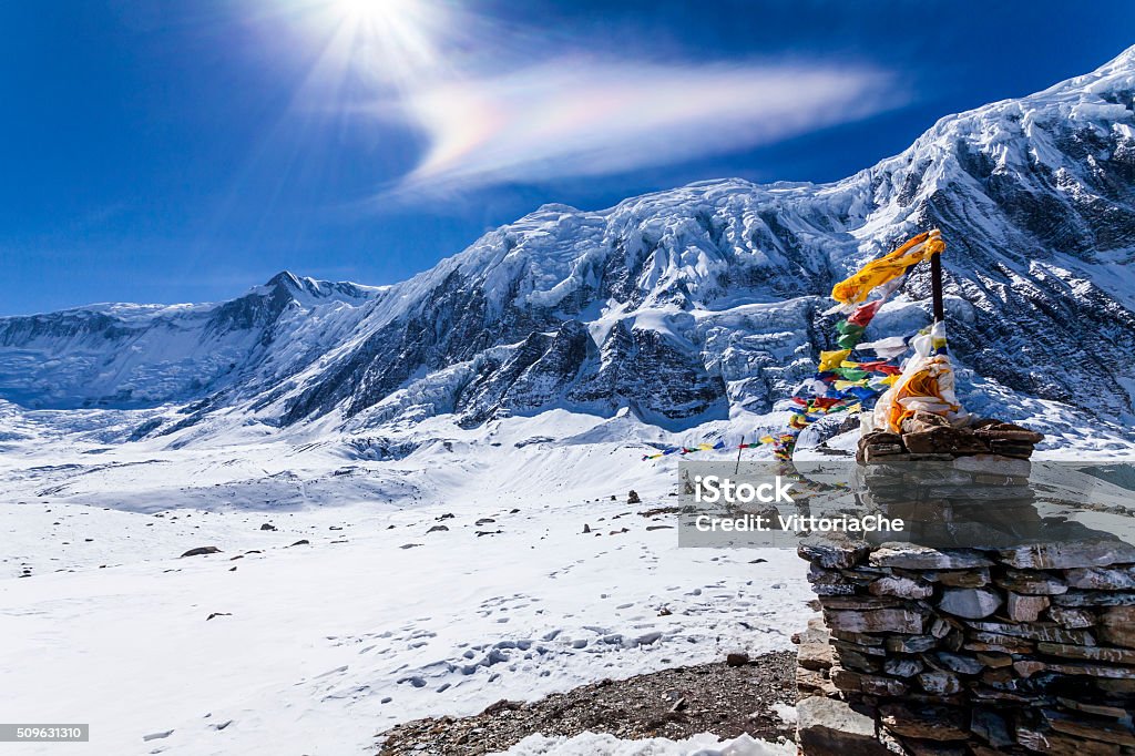 Rainbow cloud near Tilicho lake Nepal, Himalayas, near Tilicho lake  (4920 m),  Annapurna Conservation Area Annapurna Conservation Area Stock Photo