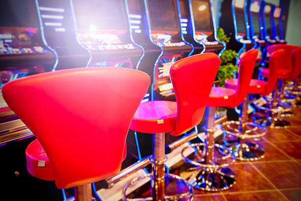 istock Slot machines in gambling hall 509635428