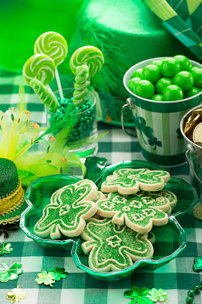 istock Shamrock Cookies at St. Patricks Day Party 509636622