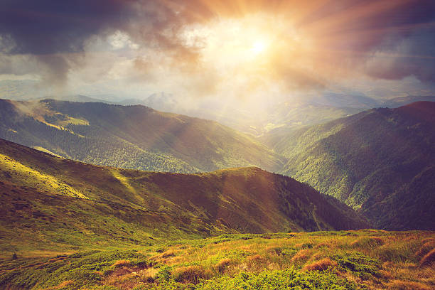 istock Beautiful summer mountain landscape at sunrise 509636950