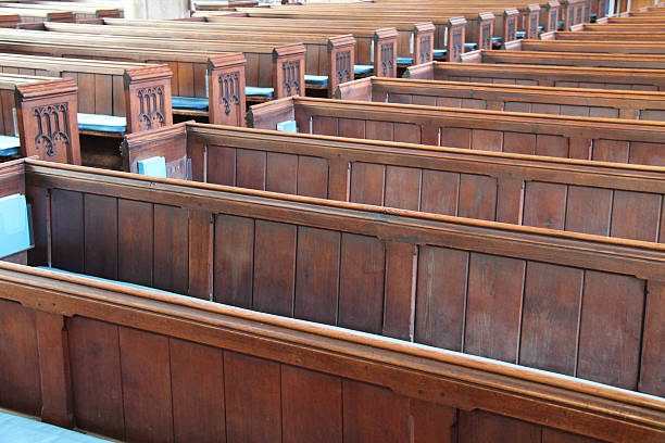 istock Wooden Pew Seats. 509638160