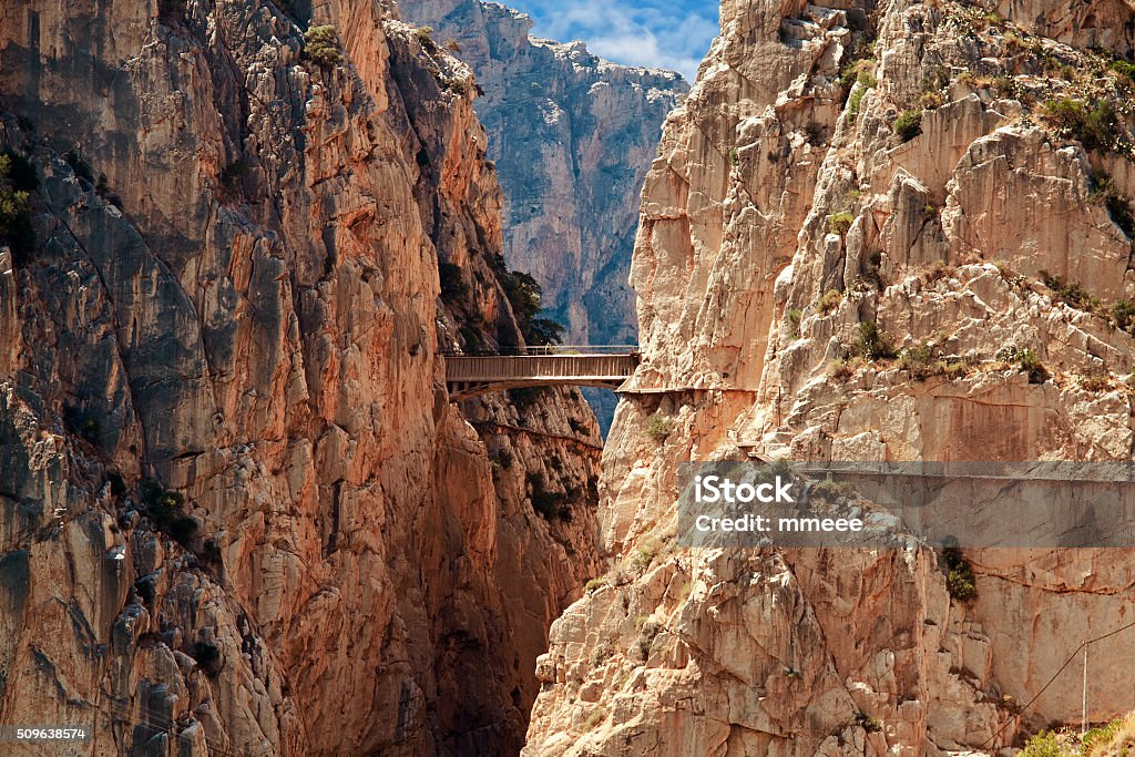 Real Sendero (El Caminito del Rey) en Quebrada Chorro, España - Foto de stock de Caminito Del Rey - Provincia de Málaga libre de derechos