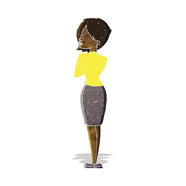istock cartoon businesswoman ignoring 509639053