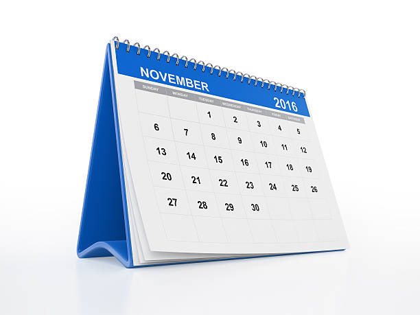 istock Blue Monthly Desktop Calendar: November 509639410