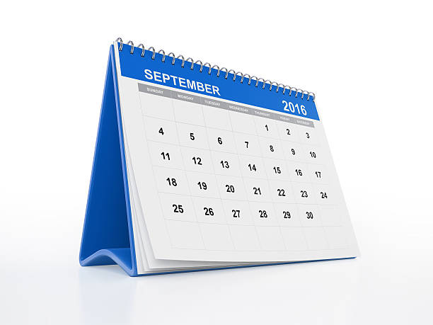 istock Blue Monthly Desktop Calendar: September 509639668