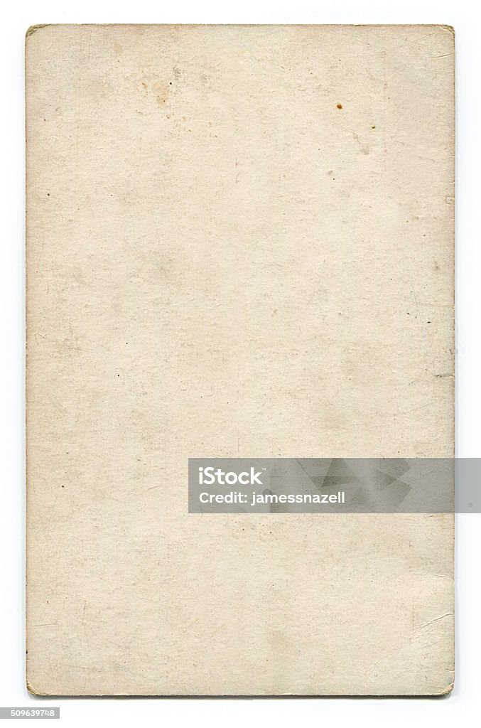 Antique blank postcard with clipping path The image is of the back of an antique postcard dating from the 1920's. The image includes a clipping path. Old Stock Photo