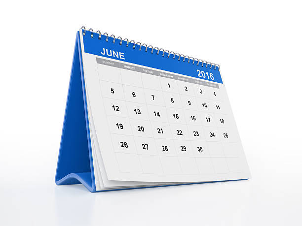 istock Blue Monthly Desktop Calendar: June 509640158