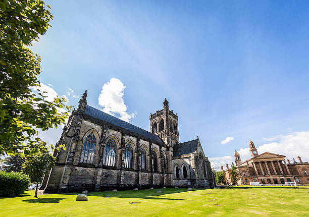 Paisley Abbey Paisley Abbey Church in the centre of Paisley, Scotland. abbey stock pictures, royalty-free photos & images