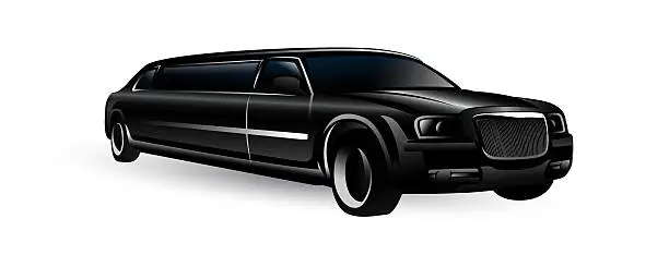 Vector illustration of limousine car