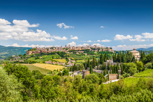 Beautiful view of the old town of Orvieto, Umbria, Italy.