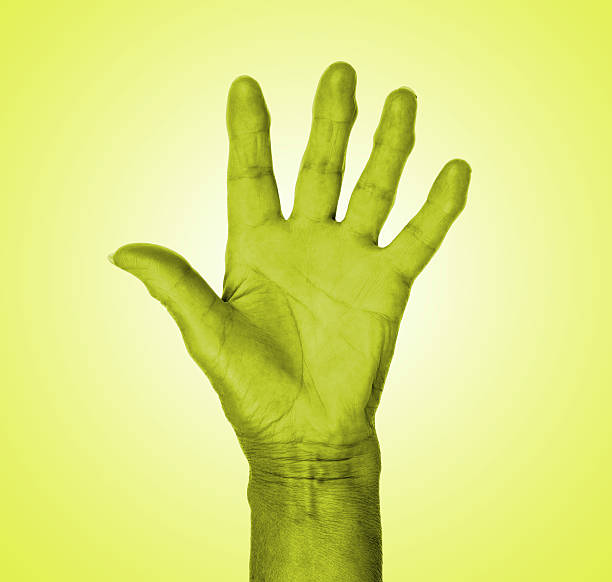istock Hand symbol, five fingers, saying hello or stop 509646491