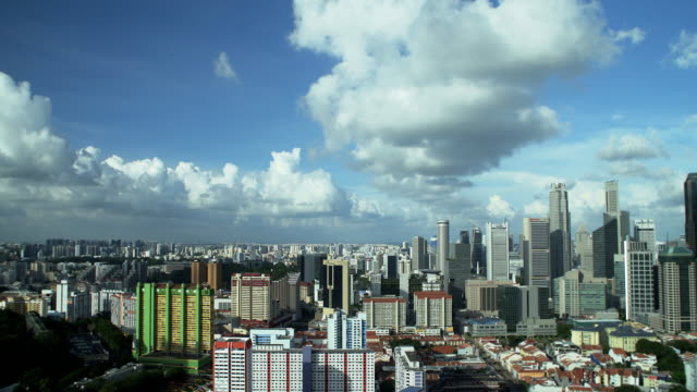 4K:Time lapse of cloudscape in the city view panorama.
