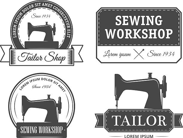 Tailor emblems vector art illustration