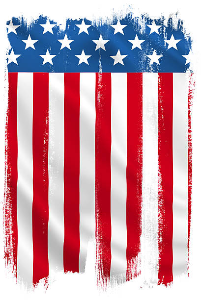 USA American flag - vertical isolated