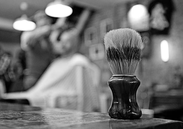 istock Close up of old fashioned Barber's equipment 509661360