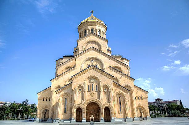 istock View of Holy Trinity Cathedral (Tsminda Sameba). Tbilisi, Georgia 509662276