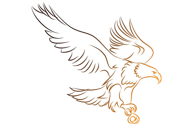 eagles - ding stock illustrations
