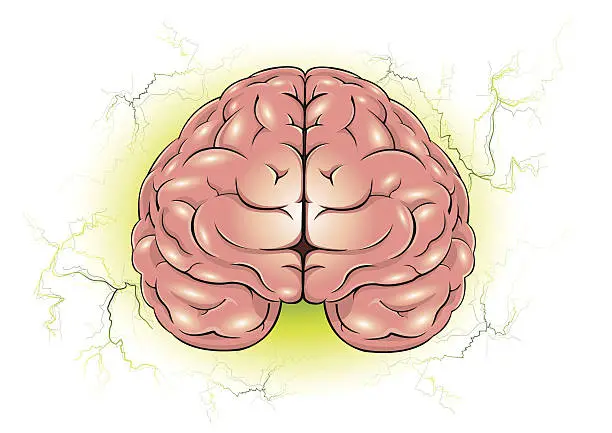Vector illustration of Brain Charging