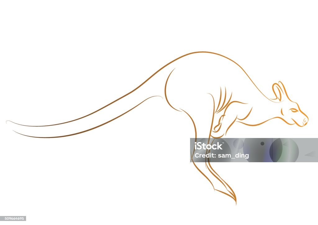 kangaroo Wildlife vector diagram, the file format for EPS10.0 fully editable Kangaroo stock vector