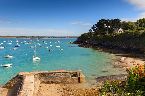 coastal scenery at Saint Jacut de la Mer, a commune in the Cotes-d'Armor departement of Brittany; Saint Jacut de la Mer, France