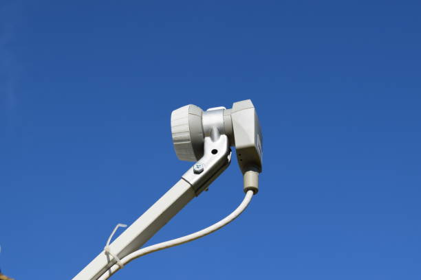 istock equipment on the satellite dish  background of sky 509665064
