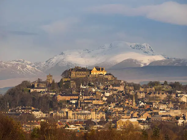 A view of the city of Stirling in Central Scotland.  