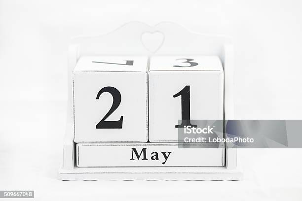 Calendar May Number Stock Photo - Download Image Now - 21st Birthday, Birthday, Birthday Present