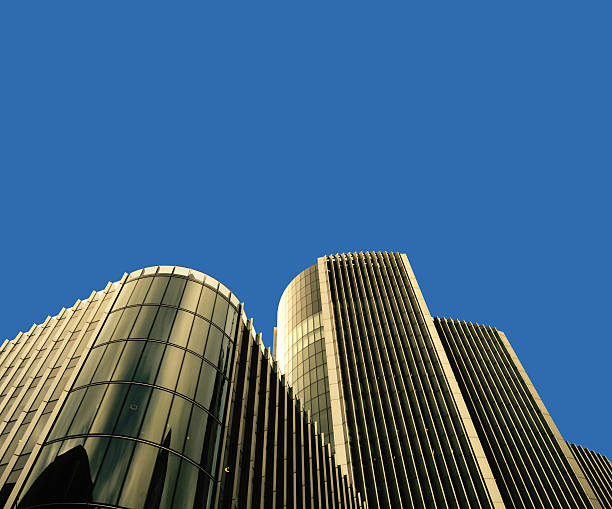 istock Skyscrapers skyline view isolated over blue background 509667178