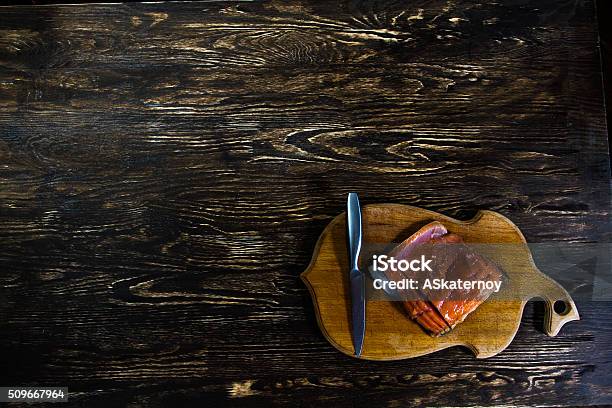 Still Life With Salted Salmon Fillet Stock Photo - Download Image Now - Alcohol - Drink, Animal Body, Barbecue Grill