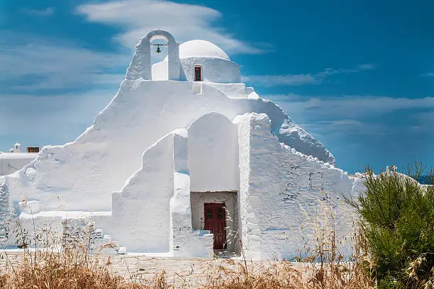 Church Panagia Paraportiani on the greek island Mykonos in the agean sea