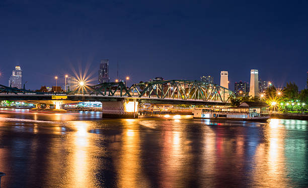 istock Blur motion Night Landscape Phra Phuttha Yodfa Bridge Bangkok Th 509668930