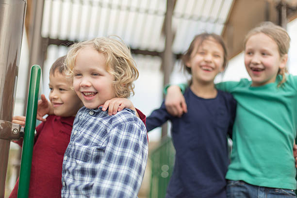 istock Group of children playing outside 509670376