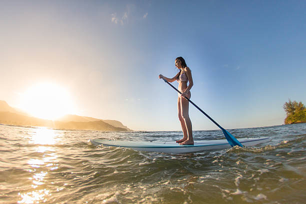 istock Attractive hawaiian female surfer at the beach 509670792