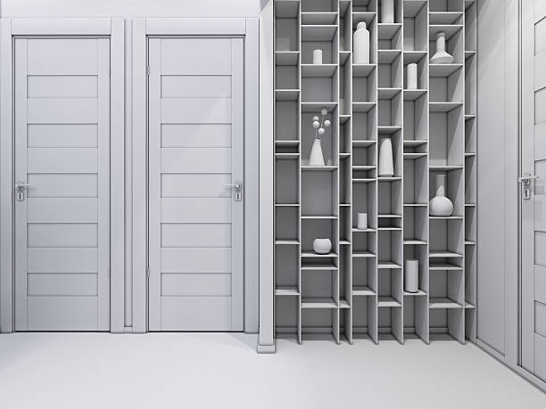 istock 3D illustration of a hall without textures and materials 509671538