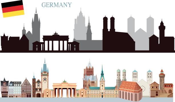 stockillustraties, clipart, cartoons en iconen met germany symbols - münchen
