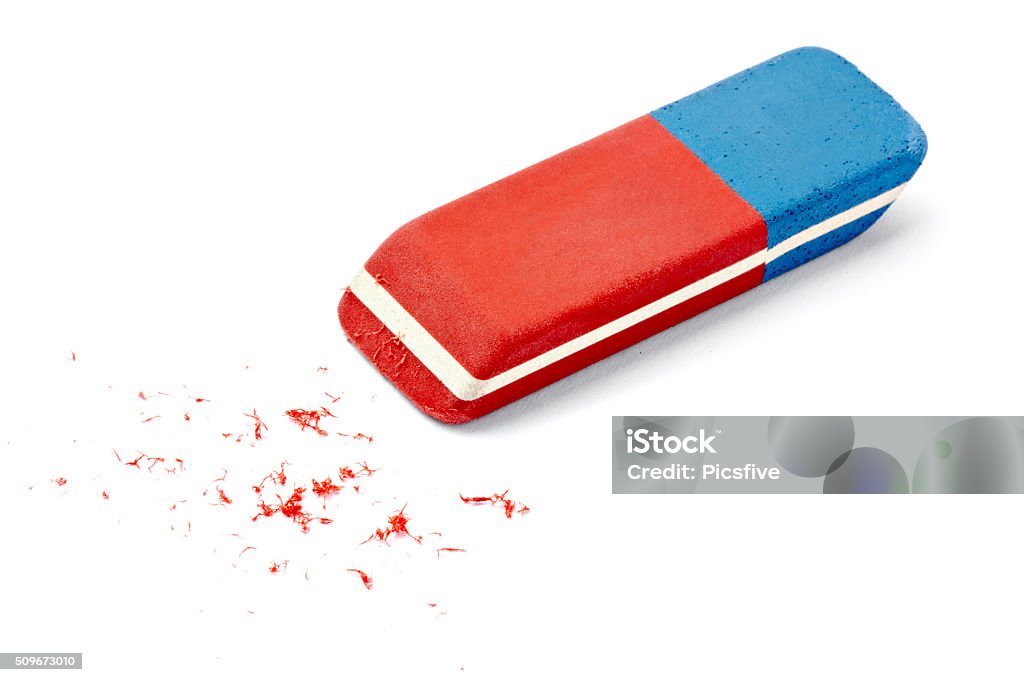 eraser school education close up of an eraser on white background with clipping pathclose up of an eraser on white background with clipping path Eraser Stock Photo