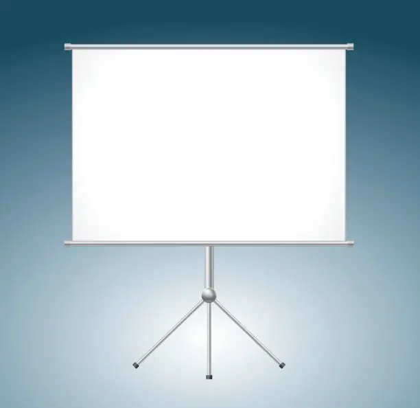 Vector illustration of Blank white board