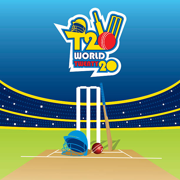 ilustrações, clipart, desenhos animados e ícones de copa do mundo de projeto de cartaz t20 - friends life t20